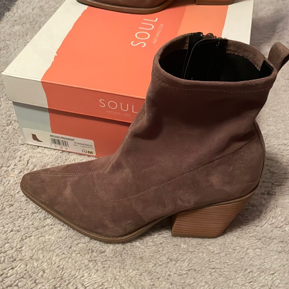 Soul, Naturalizer Brown, Western-style Bootie